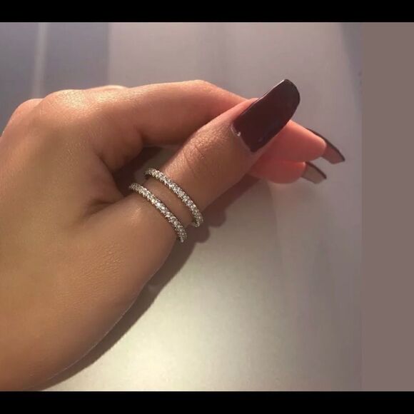 Silver White Sapphire Ring  - Picture 1 of 5